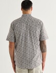 Kauri Trail Print Short Sleeve Shirt, Brown product photo View 02 S