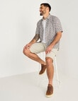 Kauri Trail Print Short Sleeve Shirt, Brown product photo View 03 S