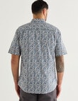 Kauri Trail Print Short Sleeve Shirt, Blue product photo View 02 S