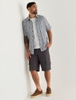 Kauri Trail Print Short Sleeve Shirt, Blue product photo View 03 S