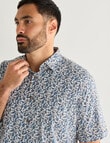 Kauri Trail Print Short Sleeve Shirt, Blue product photo View 04 S