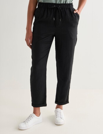 Zest Essential Linen Pant, Black product photo