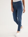 Ella J 7/8th Pull-On Jeans, Indigo product photo