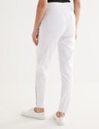 Ella J 7/8th Pull-On Jeans, White product photo View 02 S