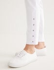 Ella J 7/8th Pull-On Jeans, White product photo View 04 S