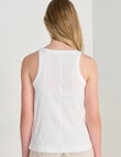 Mineral Sleep Rib Tank, White product photo View 02 S