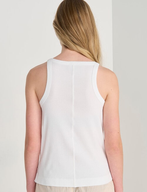 Mineral Sleep Rib Tank, White product photo View 02 L