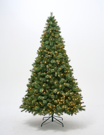 Christmas Shop Pre-Lit Faux Swiss Pine Christmas Tree, 9ft, Green product photo