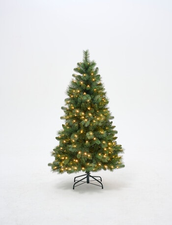 Christmas Shop Pre-Lit Faux Swiss Pine Christmas Tree, 5ft, Green product photo