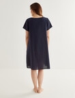 Ruby & Bloom Hail Spot Short Sleeve Nightie, Navy, 10-26 product photo View 02 S