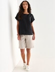 Zest Essential Linen Knee Short, Sandshell product photo View 03 S