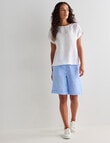 Zest Essential Linen Knee Short, Chambray product photo View 03 S