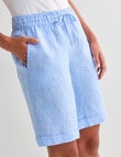 Zest Essential Linen Knee Short, Chambray product photo View 04 S