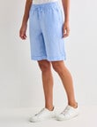 Zest Essential Linen Knee Short, Chambray product photo View 05 S