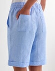 Zest Essential Linen Knee Short, Chambray product photo View 06 S