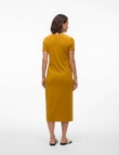 Vero Moda Kelly Jo Short Sleeve Calf Length Dress, Chai Tea product photo View 02 S