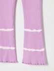 Mac & Ellie Dip Dye Rib Flare Legging, Lavender product photo View 02 S