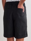 Zest Essential Linen Knee Short, Black product photo View 06 S