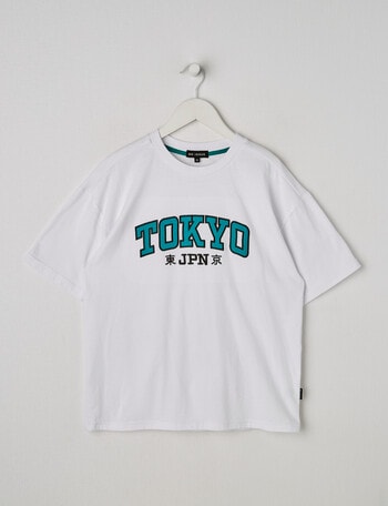 No Issue Box Fit Tokyo Short Sleeve Tee, White product photo