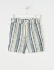 Mac & Ellie Stripe Linen Short, Blue product photo View 03 S