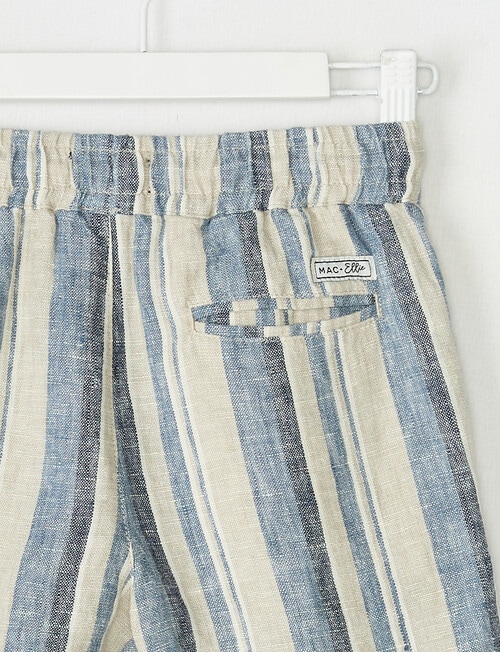 Mac & Ellie Stripe Linen Short, Blue product photo View 04 L