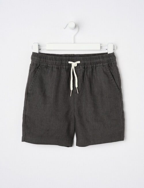 Mac & Ellie Linen Short, Charcoal product photo