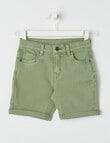 Mac & Ellie Denim Short 5 Pocket, Olive product photo