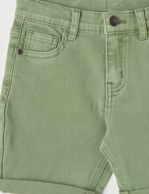 Mac & Ellie Denim Short 5 Pocket, Olive product photo View 03 L