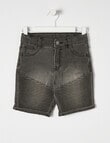 Mac & Ellie Motto Denim Short, Black product photo