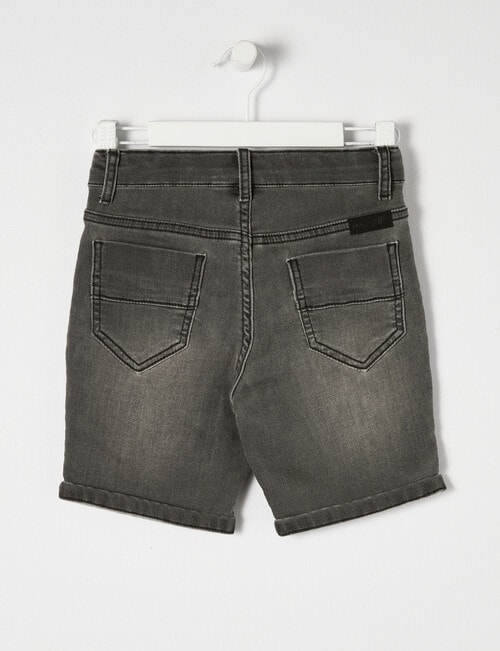 Mac & Ellie Motto Denim Short, Black product photo View 02 L