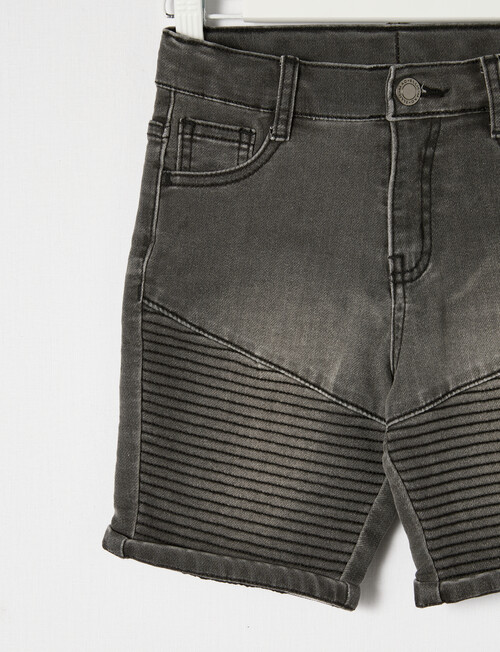 Mac & Ellie Motto Denim Short, Black product photo View 03 L