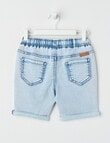 Mac & Ellie Pull-On Denim Short, Light Blue product photo View 02 S