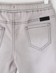 Mac & Ellie Pull-On Denim Short, Grey product photo View 02 S