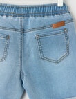 Mac & Ellie Pull-On Denim Short, Mid Blue product photo View 02 S