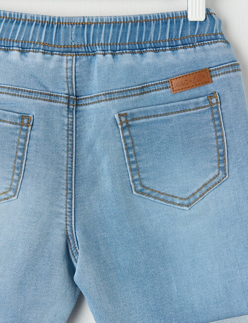 Mac & Ellie Pull-On Denim Short, Mid Blue product photo View 02 L