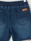 Mac & Ellie Pull-On Denim Short, Dark Blue product photo View 02 S