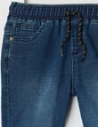 Mac & Ellie Pull-On Denim Short, Dark Blue product photo View 03 S