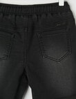 Mac & Ellie Pull-On Denim Short, Black product photo View 02 S