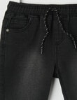 Mac & Ellie Pull-On Denim Short, Black product photo View 03 S