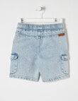 Mac & Ellie Denim Cargo Short, Blue product photo View 02 S