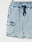 Mac & Ellie Denim Cargo Short, Blue product photo View 05 S