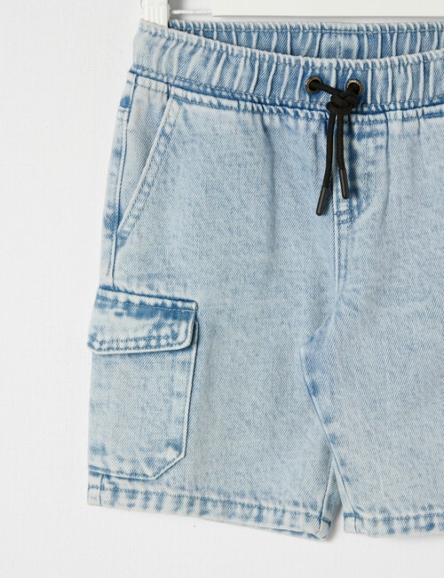 Mac & Ellie Denim Cargo Short, Blue product photo View 05 L