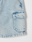 Mac & Ellie Denim Cargo Short, Blue product photo View 06 S