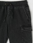 Mac & Ellie Denim Cargo Short, Black product photo View 02 S