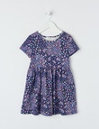 Mac & Ellie Floral Patchwork Knit Short Sleeve Dress, Navy product photo