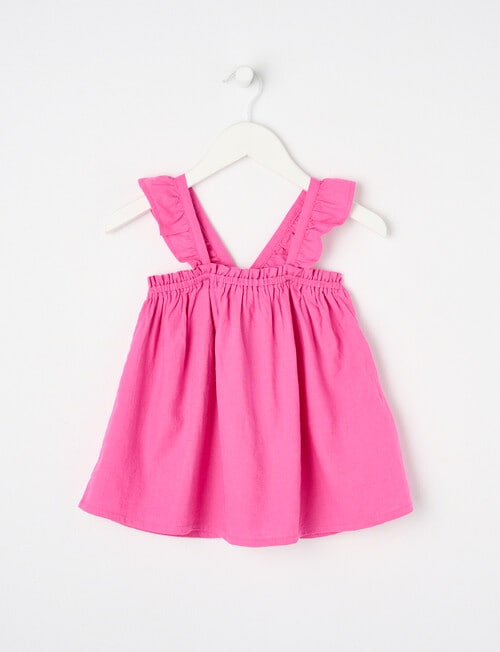 Mac & Ellie Linen Blend Sleeveless Frill Top, Fuchsia product photo