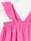 Mac & Ellie Linen Blend Sleeveless Frill Top, Fuchsia product photo View 02 S