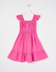 Mac & Ellie Shirred Linen Blend Dress, Fuchsia product photo