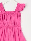 Mac & Ellie Shirred Linen Blend Dress, Fuchsia product photo View 02 S