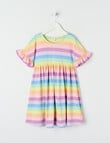 Mac & Ellie Knit Short Sleeve Frill Sleeve Dress, Violet product photo